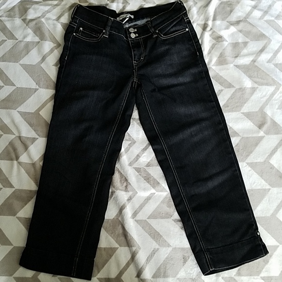 White House Black Market Denim - White House Black Market Noir Black Capri Jeans Size 2